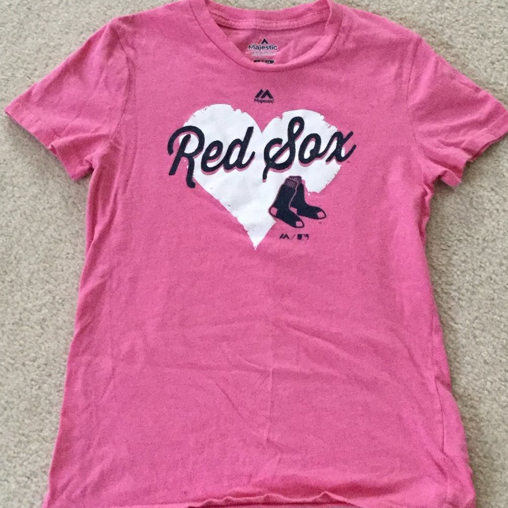 Majestic Pink Boston Red Sox T Shirt